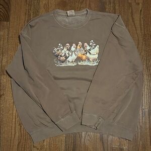Comfort Colors Brown Chicken Print Sweatshirt